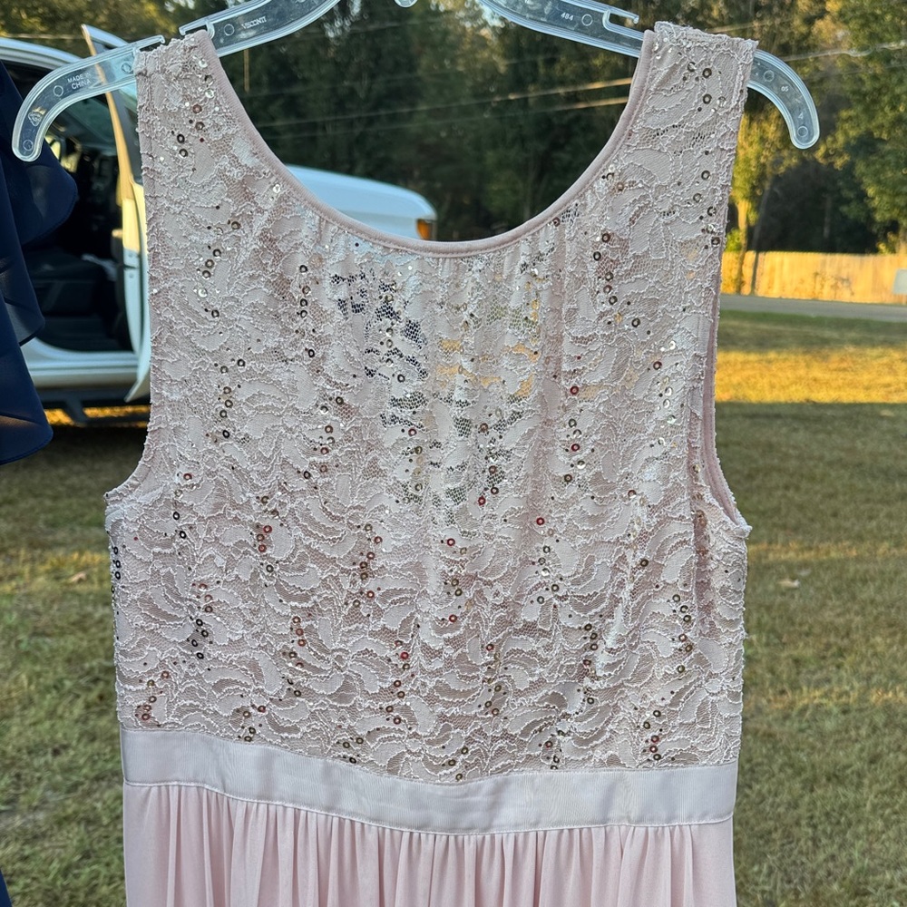 Blu Sage Pink Lace Wedding Dress